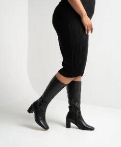 April Knee High Boot -Bullboxer AU Shop April23wVTSO Black Leather7435 WEB