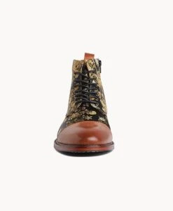 Barnes Men's Lace Up Boot -Bullboxer AU Shop Barnes21sIMPO Black Floral Combo 3 1