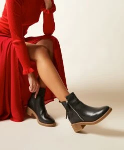 Benny Ankle Boot -Bullboxer AU Shop Benny Black Leather 1556