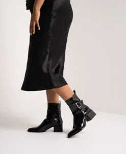 Blake Ankle Boot -Bullboxer AU Shop Blake23wMCDO Black Croc Leather3119 WEB