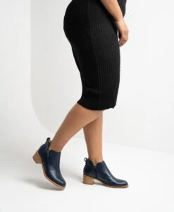 Blink Ankle Boot -Bullboxer AU Shop Blink23wMCDO Navy Leather Navy Suede7355 WEB