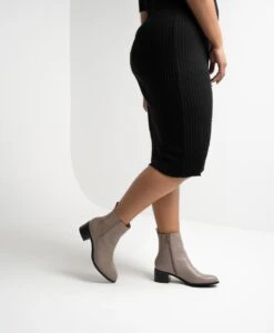 Brinley Ankle Boot -Bullboxer AU Shop Brinley23wMCDO Taupe Leather Taupe Croc Leather7261 WEB