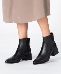 Bryn Leather Ankle Boot -Bullboxer AU Shop Bryn21wMCDO Black Leather Hero