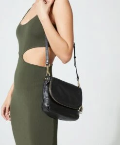 Caitlyn Crossbody Bag -Bullboxer AU Shop Caitlyn22wGNRO Black Leather 0262