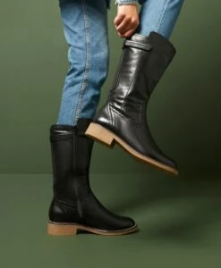 Catalan Long Boot -Bullboxer AU Shop CatalanW Black Leather 0823