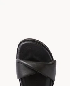Croissant Sandal -Bullboxer AU Shop Croissant22sMCDO Black Leather 5