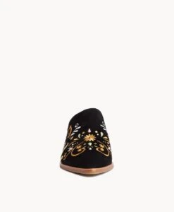 Deana Mule -Bullboxer AU Shop Deana23wMCDO Black Suede Embroidery 3 2