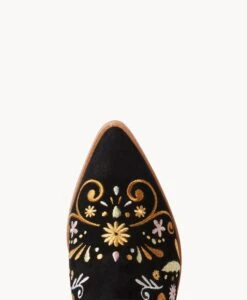 Deana Mule -Bullboxer AU Shop Deana23wMCDO Black Suede Embroidery 5 2