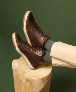 Delaware High Top -Bullboxer AU Shop Delaware Dark Brown Leather 0307