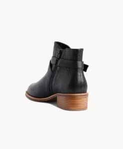 Ebba Ankle Boot -Bullboxer AU Shop Ebba21wMCDO Black Leather 4
