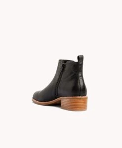 Ebony Leather Ankle Boot -Bullboxer AU Shop Ebony20wMCDO Black 4
