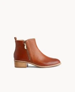 Ebony Leather Ankle Boot -Bullboxer AU Shop Ebony20wMCDO Brandy Leather 2