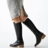 Elisa Wide Knee High Boot -Bullboxer AU Shop Elisa Wide Black Leather 3980 WEB