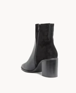 Emma Ankle Boot -Bullboxer AU Shop Emma23wMCDO Black Leather Black Suede 4