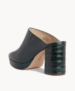 Flirt Mule -Bullboxer AU Shop Flirt23wMCDO Green Leather Green Croc 4 1