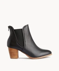 Francine Wide Ankle Boot -Bullboxer AU Shop FrancineWide22wMCDO Black Leather 2