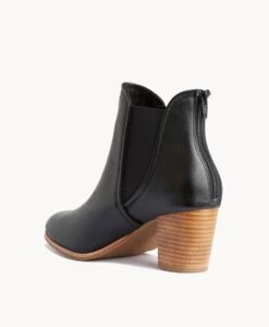 Francine Wide Ankle Boot -Bullboxer AU Shop FrancineWide22wMCDO Black Leather 4
