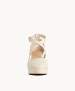 Frankie Platform -Bullboxer AU Shop Frankie22sMCDO White Leather Vintage Cream Leather 3 1