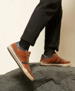 Hynek Leather Sneaker -Bullboxer AU Shop Hynek Cognac 0596 1