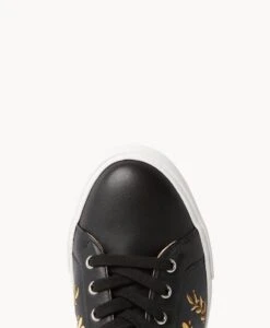 Imogen Sneaker -Bullboxer AU Shop Imogen W Black Leather Embroidery 5
