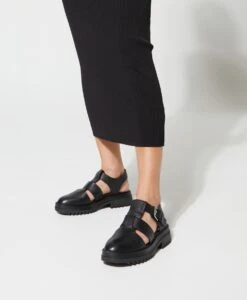 Indiana Flat -Bullboxer AU Shop Indiana Black Leather 0252