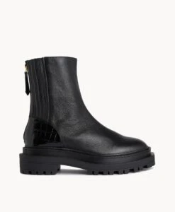 Kaddie Ankle Boot -Bullboxer AU Shop Kaddie23wMCDO Black Leather Black Croc 2 1