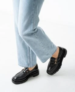 Katie Loafer -Bullboxer AU Shop Katie Black Leather 2690 WEB