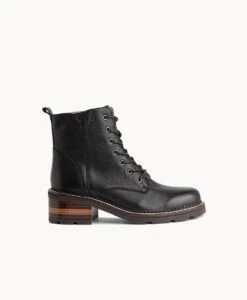 Leah Lace Up Boot -Bullboxer AU Shop Leah21wVTSO Black Leather 2