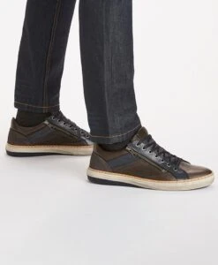 Delano Leather Sneaker -Bullboxer AU Shop MC AW19 Delano DarkGrey Hero