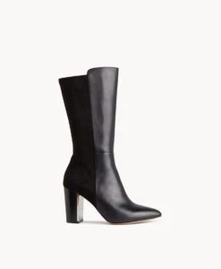 Mango Mid Calf Boot -Bullboxer AU Shop Mango22wSPSO Black Leather 2