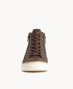 Mannering High Top Sneaker -Bullboxer AU Shop Mannering M Dark Brown Leather 3