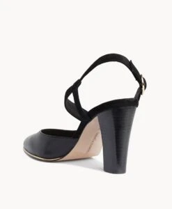 Marvel Slingback -Bullboxer AU Shop Marvel21sMCDO Black Leather Black Suede 4