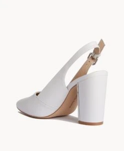 Meringue Slingback Heel -Bullboxer AU Shop Meringue23wMCDO White Leather 4 1