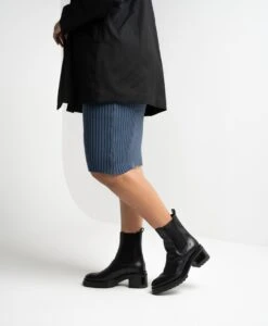 Minnie Ankle Boot -Bullboxer AU Shop Minnie23wDECO Black Leather6997 WEB