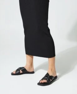 Misty Sandal -Bullboxer AU Shop Misty22sURBO Black Leather 0143