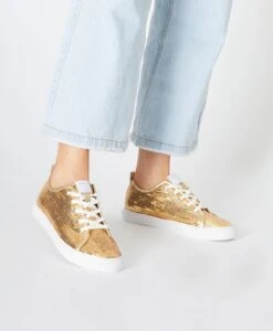 Nicky Sequin Sneaker -Bullboxer AU Shop Nicky Sequin W Gold Sequin 7003