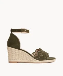 Oriel Wedge Sandal -Bullboxer AU Shop Oriel22sMCDO Olive Suede 2 1