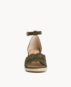Oriel Wedge Sandal -Bullboxer AU Shop Oriel22sMCDO Olive Suede 3 1