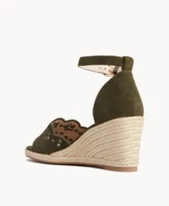 Oriel Wedge Sandal -Bullboxer AU Shop Oriel22sMCDO Olive Suede 4 1