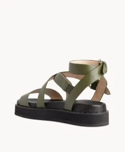 Paige Sandal 11 Paige Sandal -Bullboxer AU Shop Paige21sMCDO Olive Leather 4 1