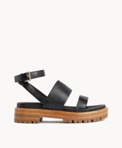 Paws Sandal -Bullboxer AU Shop Paws22sMNCO Black Leather 2