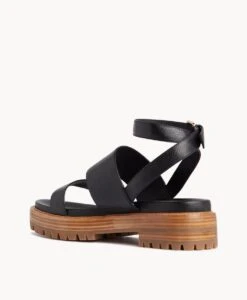 Paws Sandal -Bullboxer AU Shop Paws22sMNCO Black Leather 4