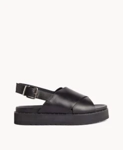 Priya Sandal -Bullboxer AU Shop Priya22sMNCO Black Leather 2