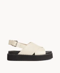 Priya Sandal -Bullboxer AU Shop Priya22sMNCO Vintage Cream Leather 2