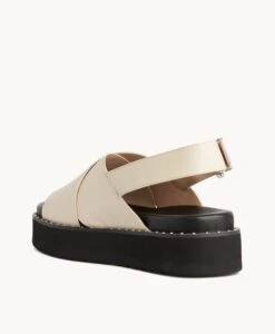 Priya Sandal -Bullboxer AU Shop Priya22sMNCO Vintage Cream Leather 4