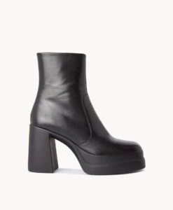 Rave Platform Ankle Boot -Bullboxer AU Shop Rave23wPLXO Black Leather 2