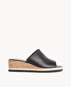 Reya Wedge Sandal -Bullboxer AU Shop Reya22sMCDO Black Leather 2