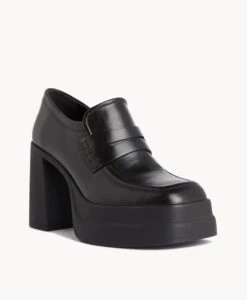 Rita Platform Loafer -Bullboxer AU Shop Rita23wPLXO Black Leather 1 1