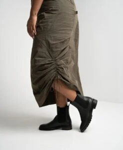 Rowan Ankle Boot -Bullboxer AU Shop Rowan23wDECO Khaki Leather6840 WEB