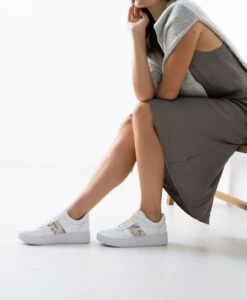 Roxy Sneaker -Bullboxer AU Shop Roxy White Snake Leather 2068 WEB